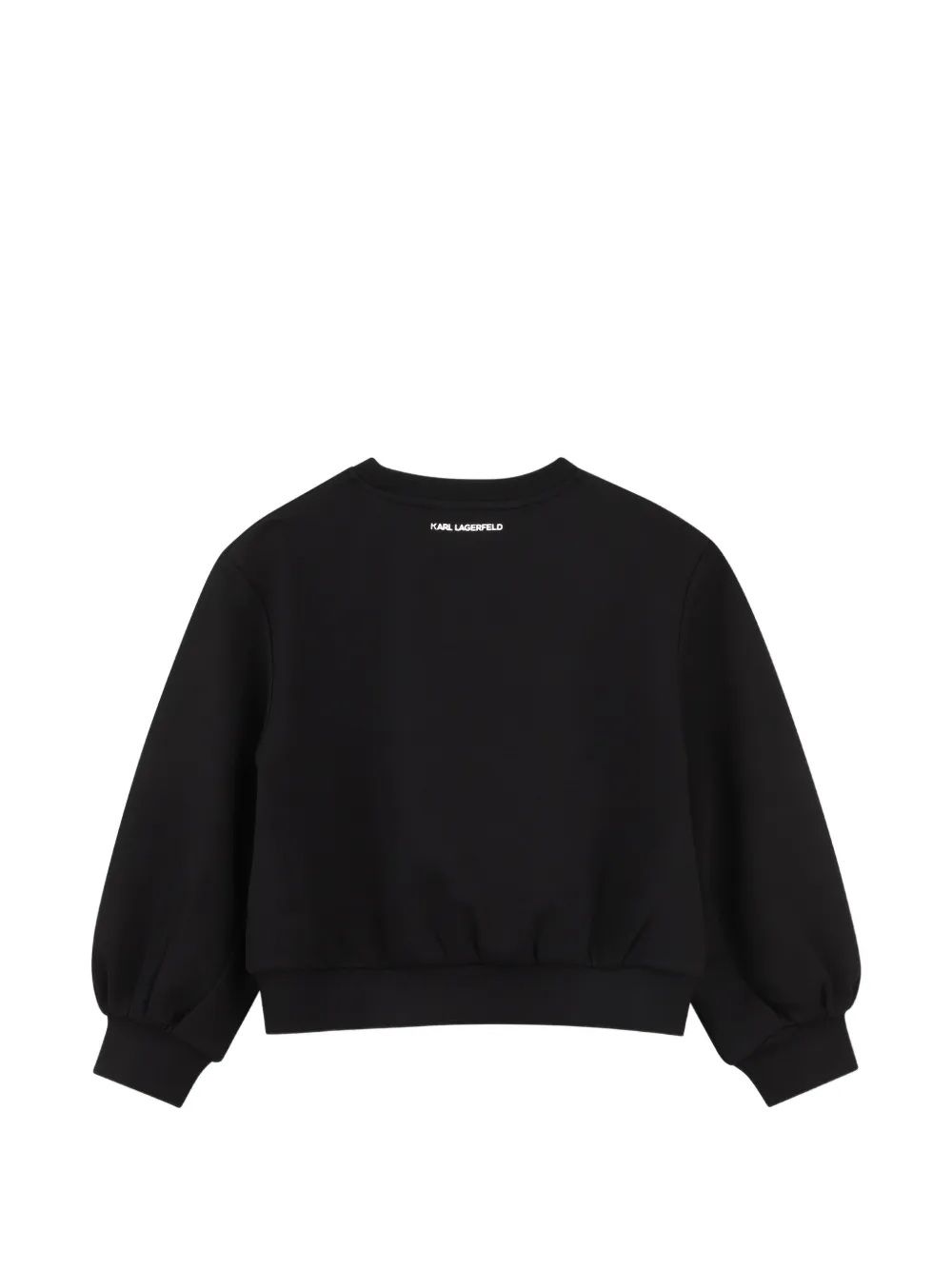 Karl Lagerfeld Kids grafische prints trui met ballonmouwen Zwart