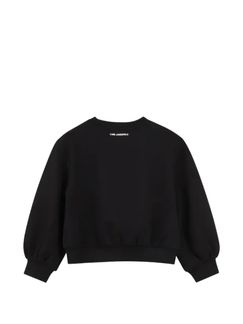 Karl Lagerfeld Kids 그래픽 프린트 벌룬 슬리브 스웨터