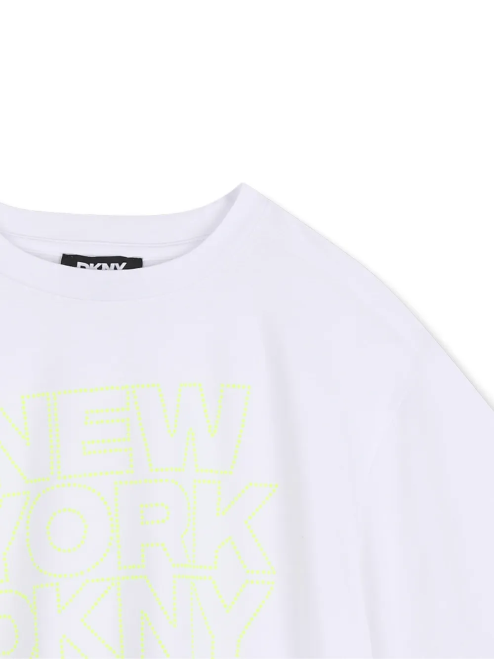 Dkny Kids Cropped T-shirt met logoprint Wit