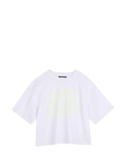 Dkny Kids logo-print cropped T-shirt