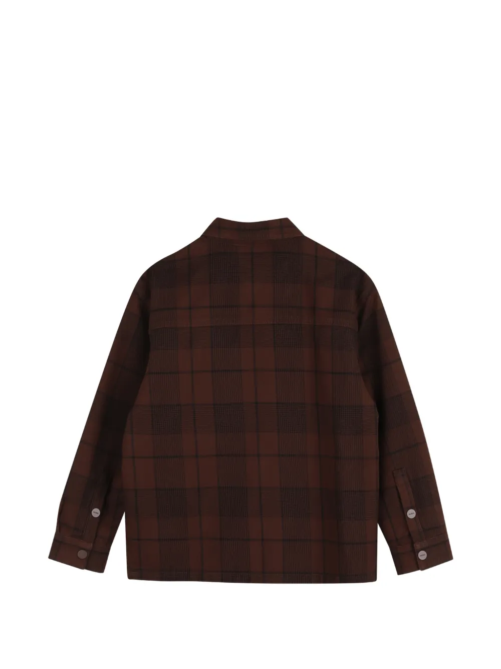 HUGO KIDS Geruit shirt Bruin