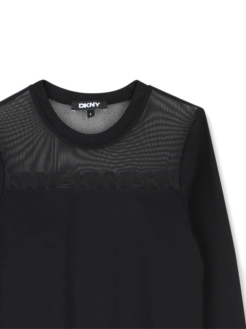 Dkny Kids Jurk met mesh vlak Zwart