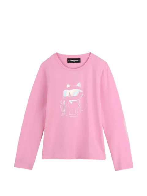 Karl Lagerfeld Kids playera manga larga con estampado gráfico
