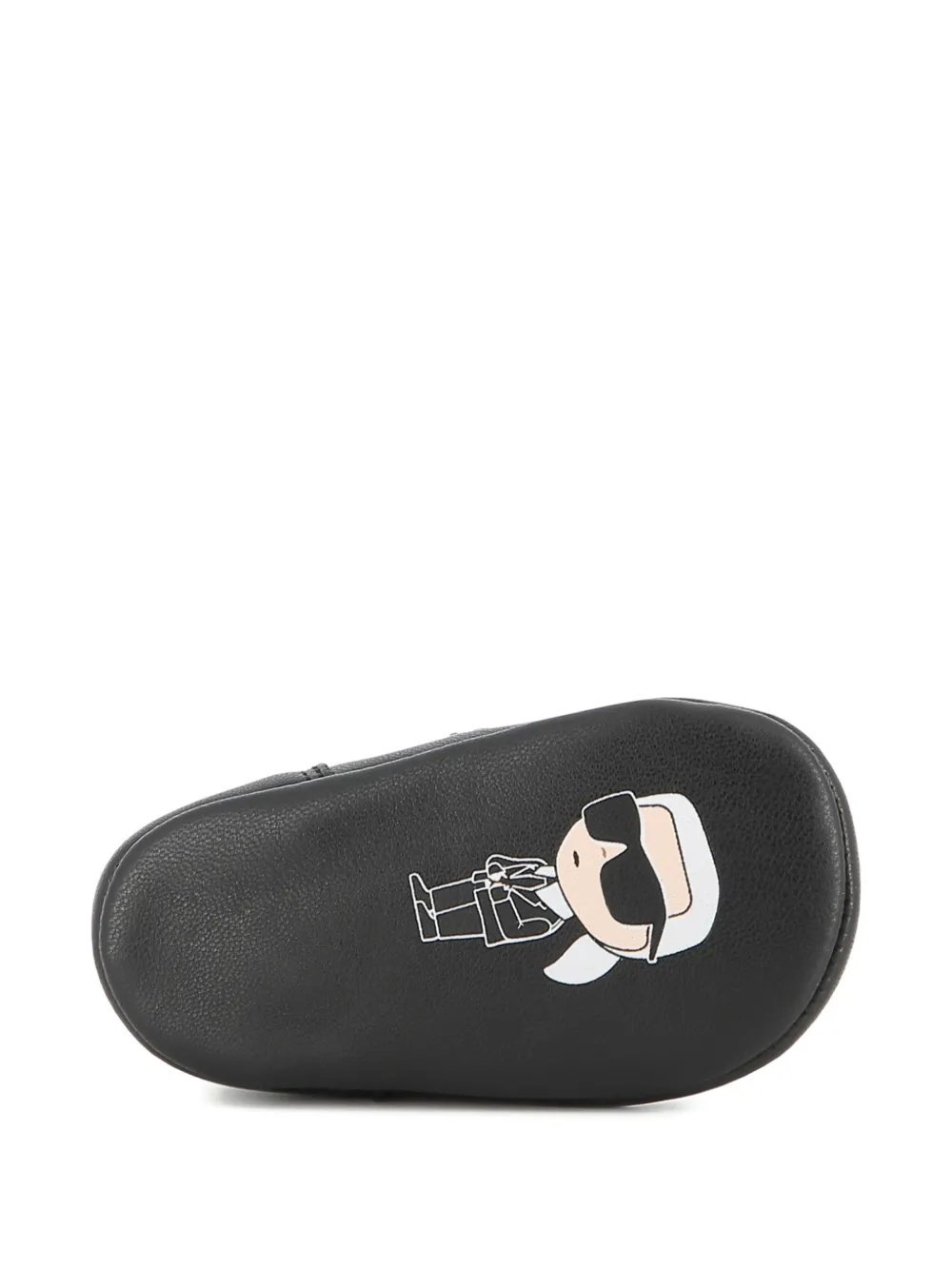 Karl Lagerfeld Kids Slofjes van imitatielamswol met logo-veters Beige