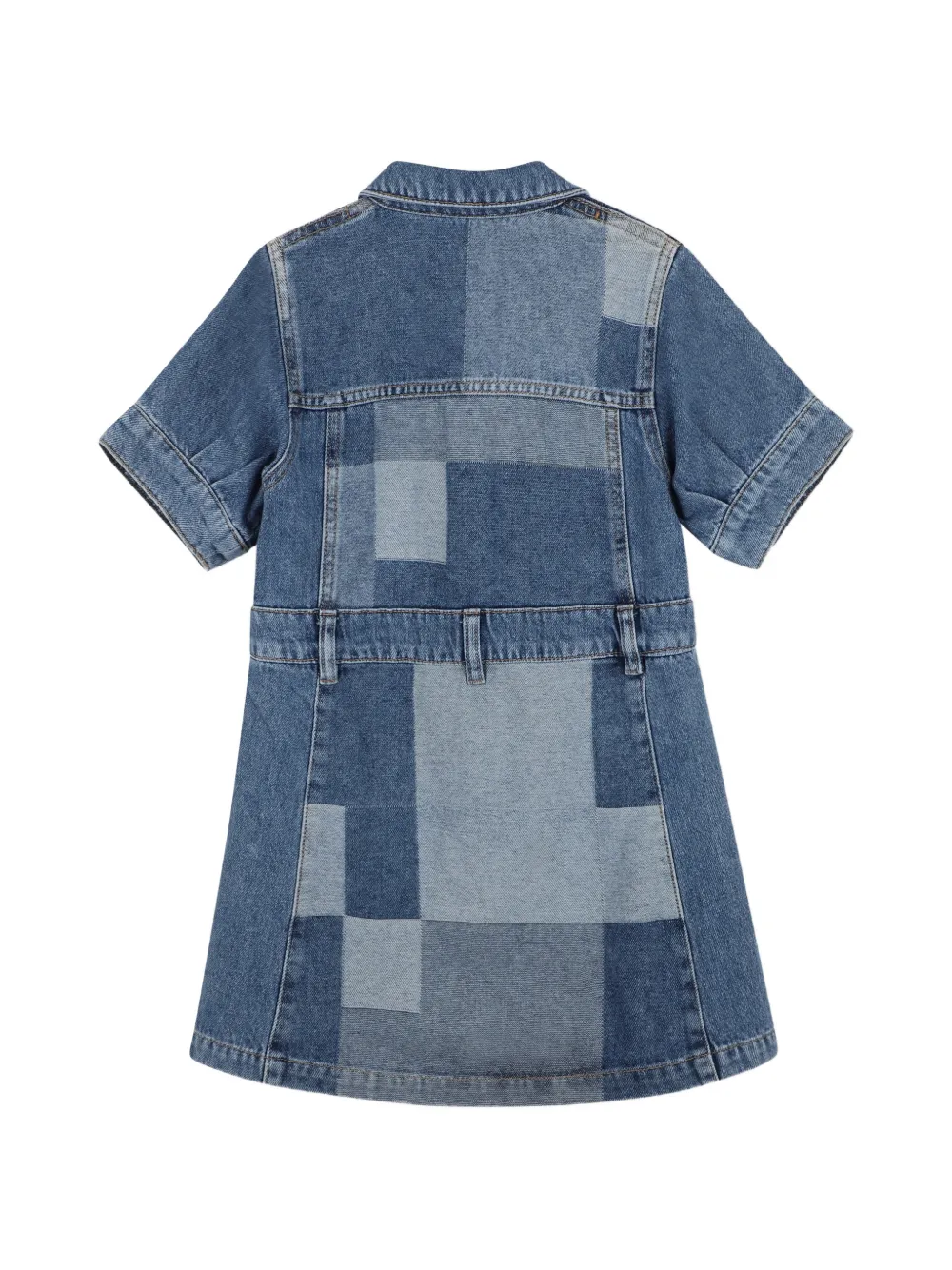 Marc Jacobs Kids Jurk met imitatieparel en patchwork Blauw