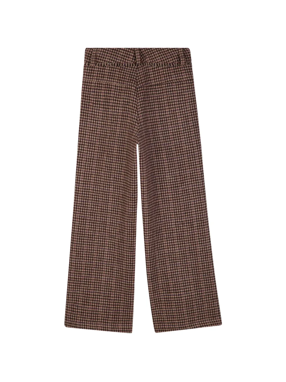 Chloé Kids Wollen broek met pied-de-poule print Bruin
