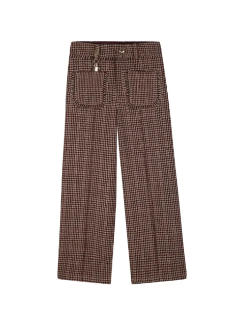Chloé Kids houndstooth wool trousers