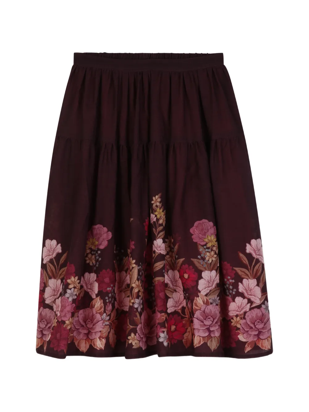 Chloé Kids Stufenrock mit Blumenprint - Violett
