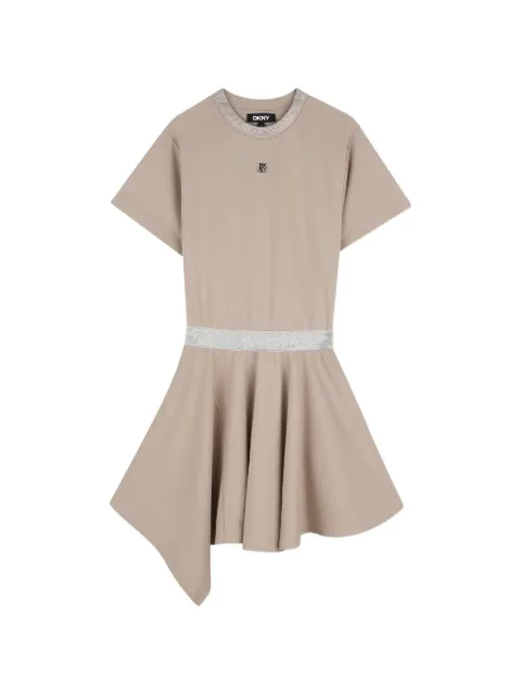 Dkny Kids asymmetric rhinestone-embellished dress