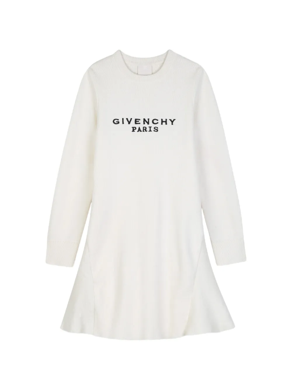Givenchy Kids logo-embroidered flared dress - White