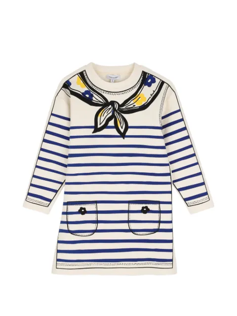 Marc Jacobs Kids stripe-print trompe-l'œil dress