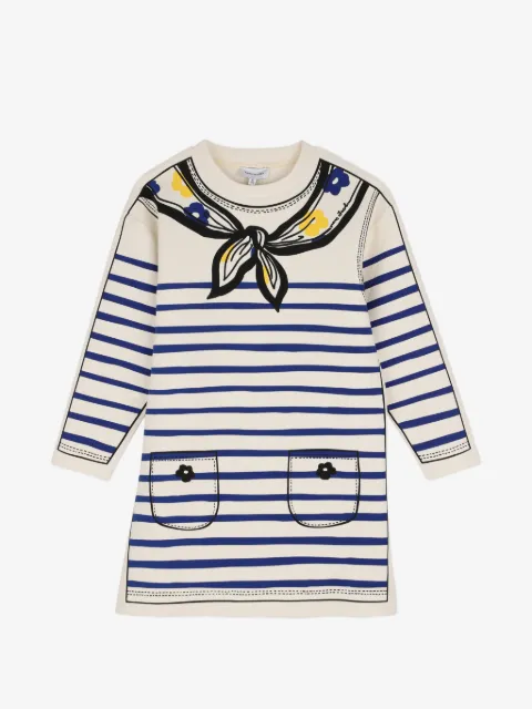 Marc Jacobs Kids stripe-print trompe-l'œil dress
