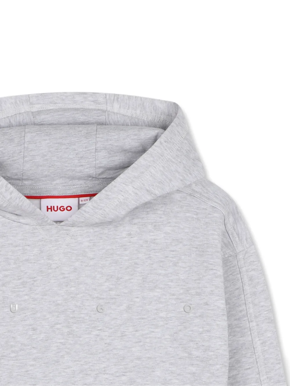 HUGO KIDS Hoodie met logo-reliëf Grijs