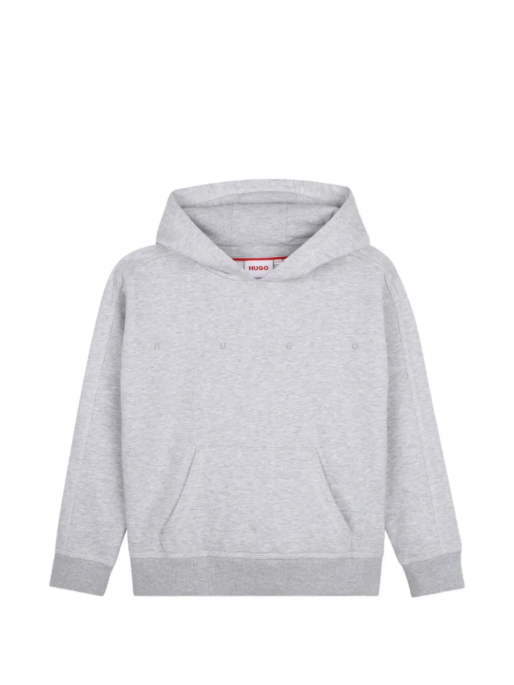 HUGO KIDS Hoodie met logo-reliëf Grijs