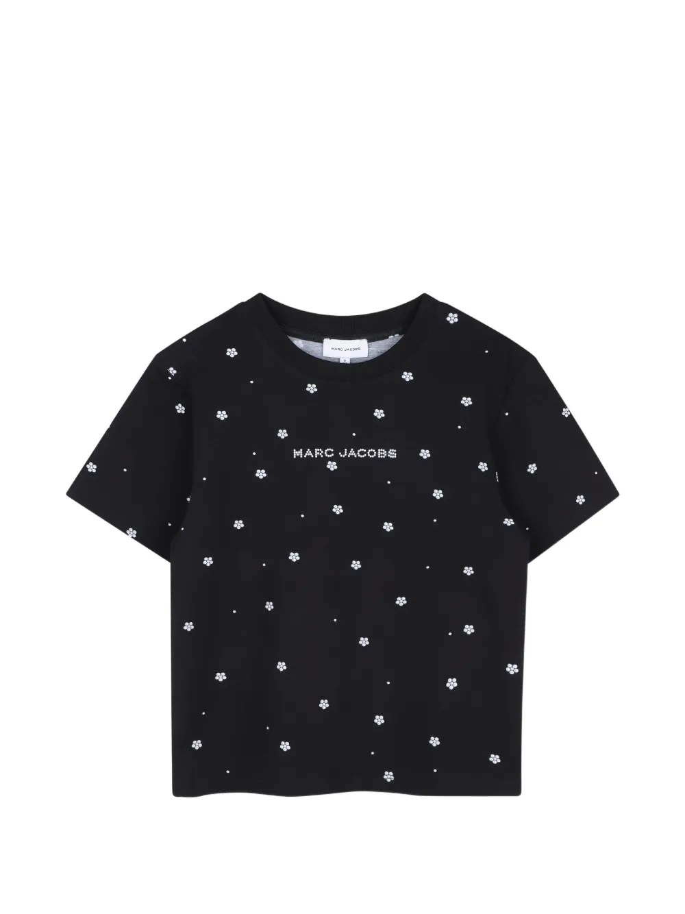 Marc Jacobs Kids T-shirt con logo a fiori - Nero