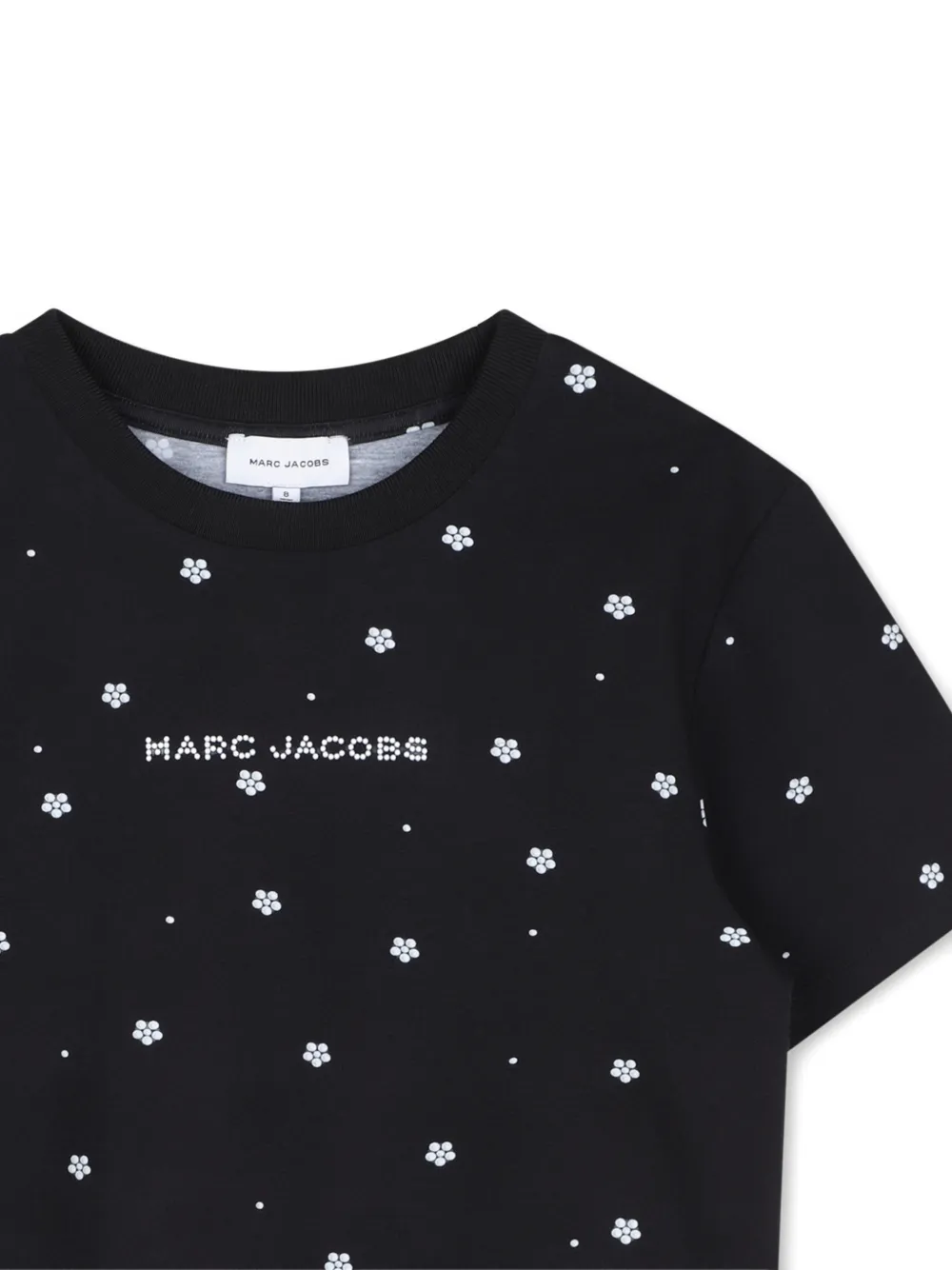 Marc Jacobs Kids T-shirt met bloemenprint Zwart