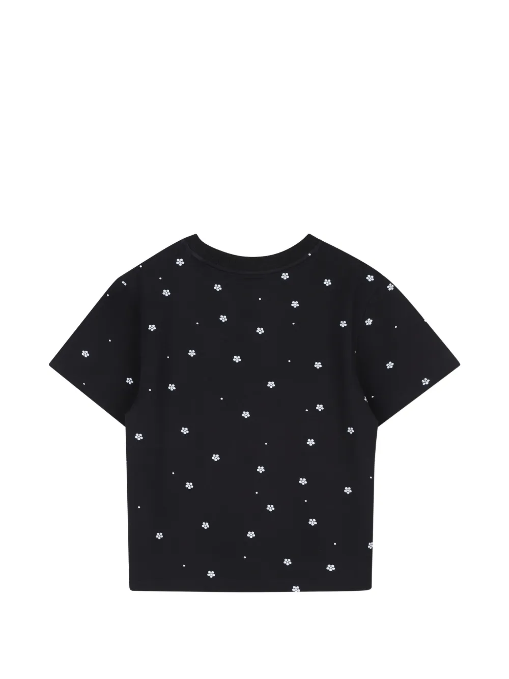 Marc Jacobs Kids T-shirt met bloemenprint Zwart