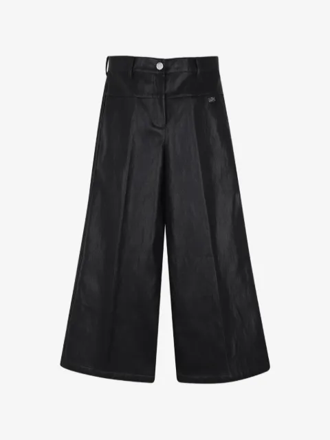 Dkny Kids logo-plaque wide-leg trousers