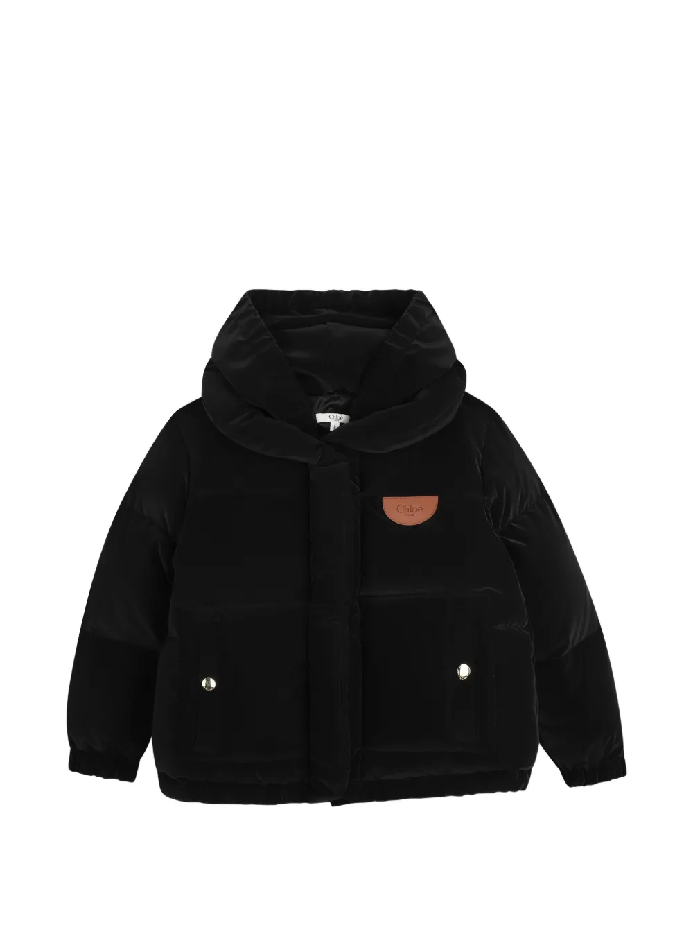 Chloé Kids Piumino con applicazione - Nero