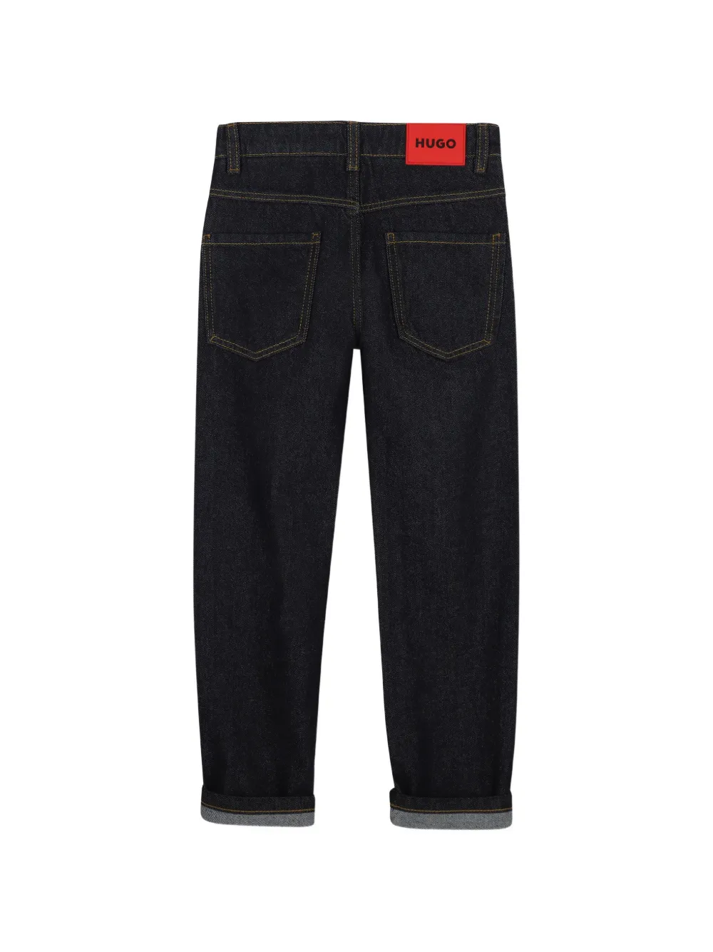 HUGO KIDS Jeans met logopatch Blauw