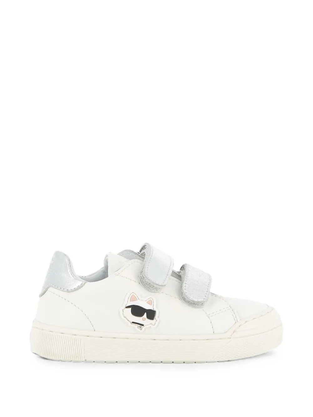 Karl Lagerfeld Kids Choupette sneakers met klittenband Wit