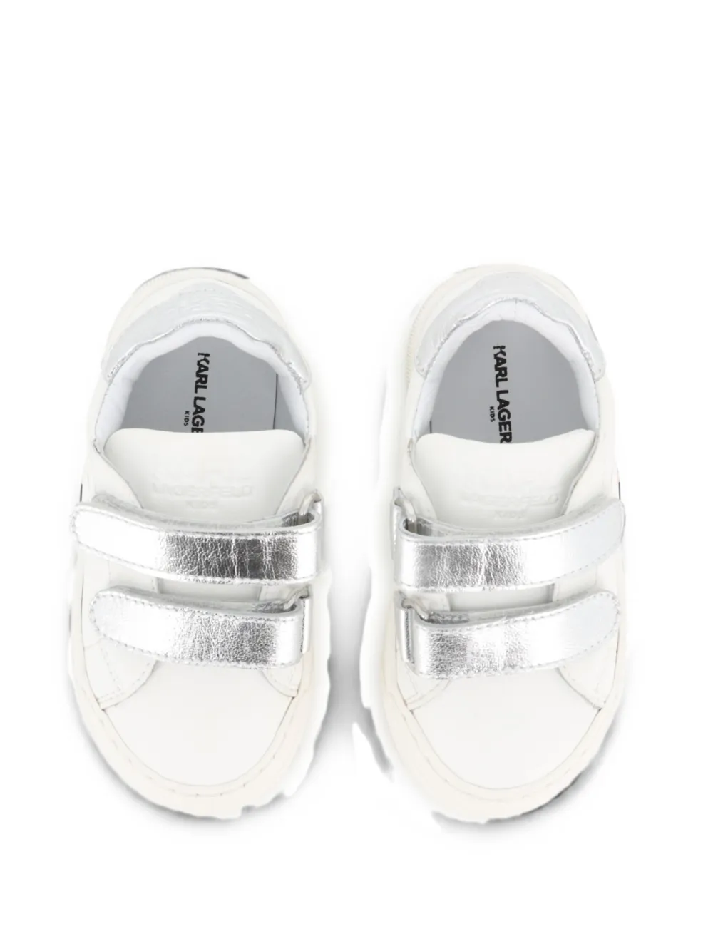 Karl Lagerfeld Kids Choupette sneakers met klittenband Wit