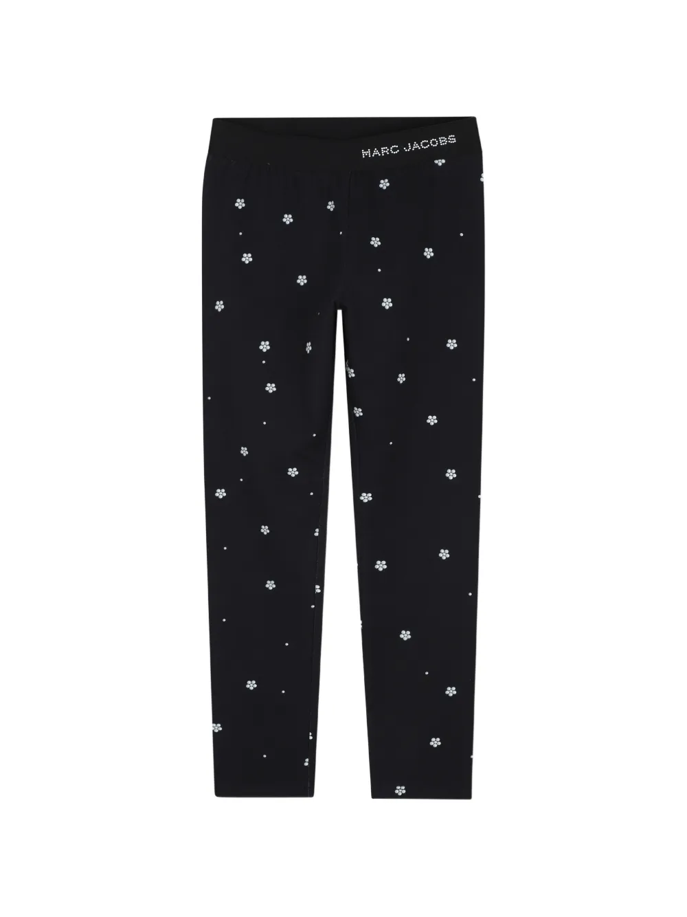 Marc Jacobs Kids Leggings con stampa a fiori - Nero