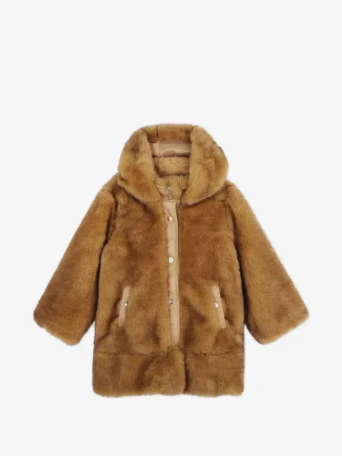 Chloé Kids abrigo texturizado con capucha