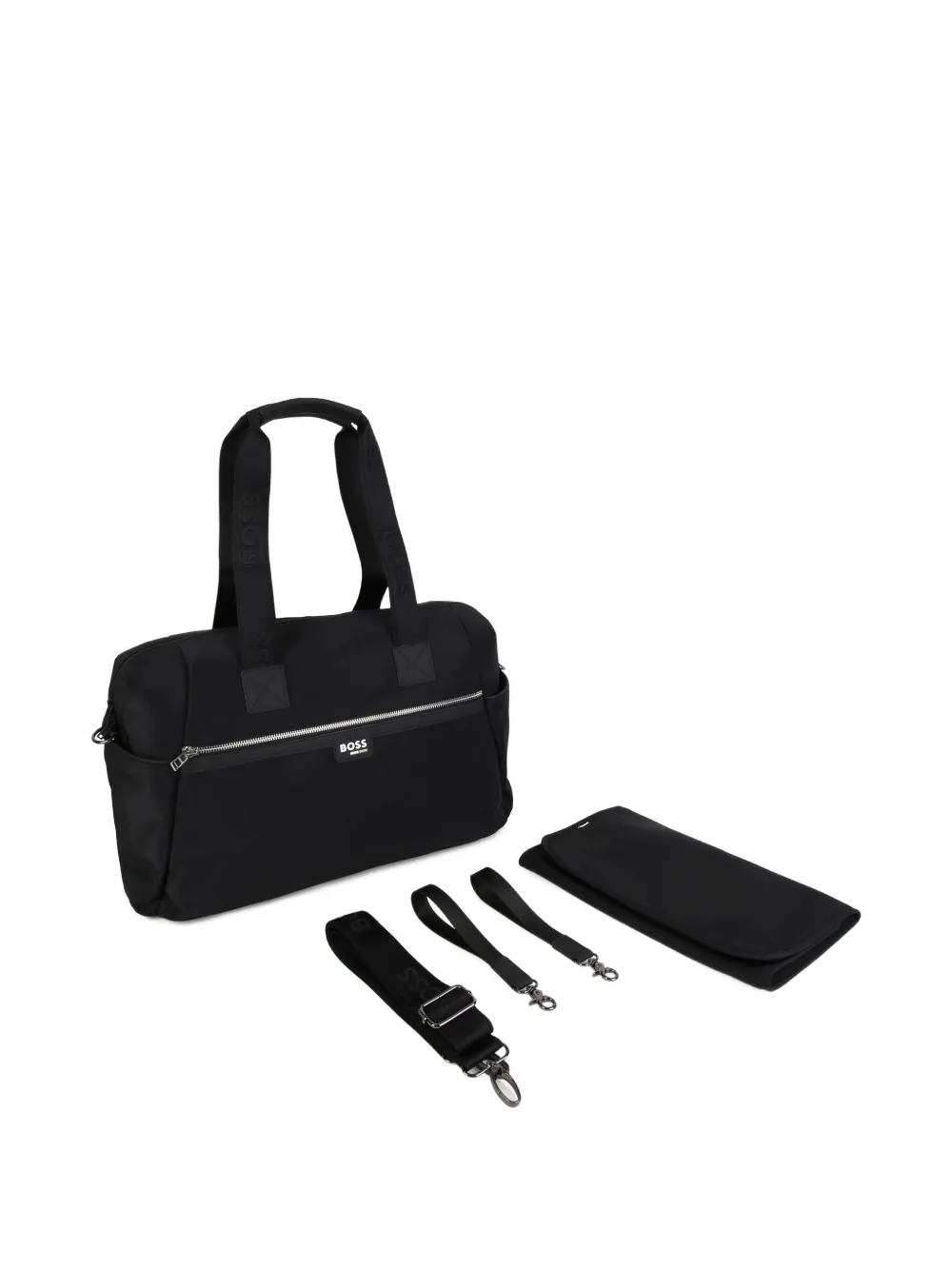 BOSS Kidswear Luiertas met logopatch Zwart