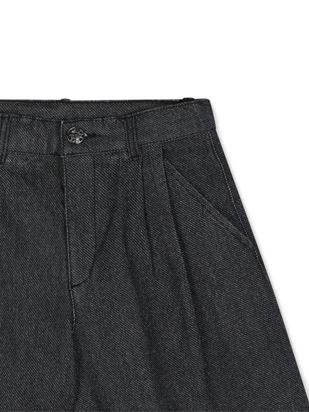 Dkny Kids Denim shorts met glitters en plooien Grijs