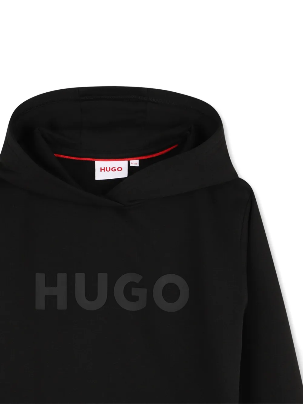 HUGO KIDS Hoodie met logoprint Zwart