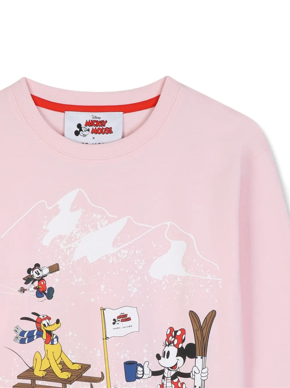 Marc Jacobs Kids x Disney T-shirt met grafische print en lange mouwen Roze
