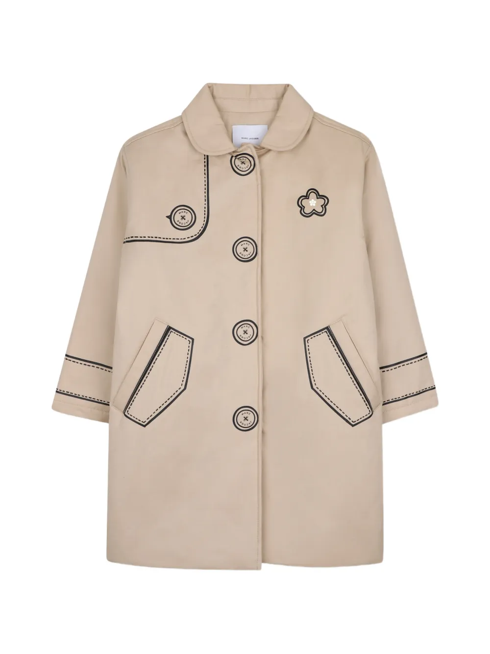 Marc Jacobs Kids Trench effetto trompe l'oeil - Toni neutri