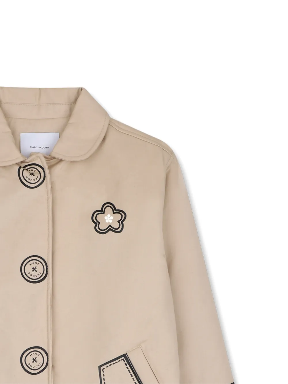 Marc Jacobs Kids Trompe l'oeil trenchcoat Beige