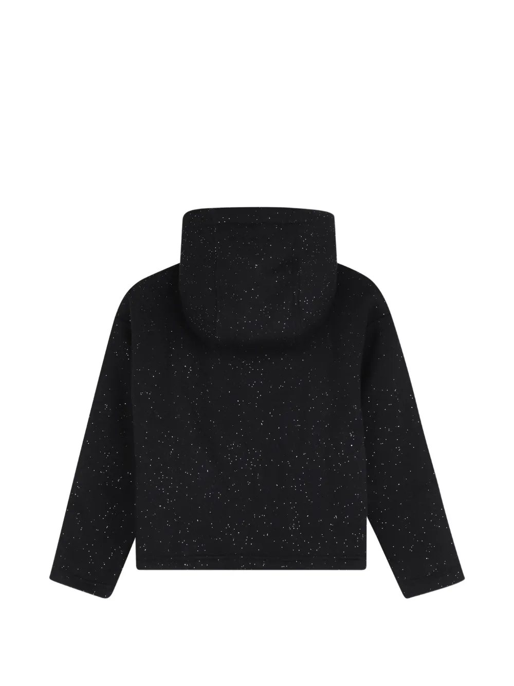 Karl Lagerfeld Kids glitters hoodie met logoband Zwart