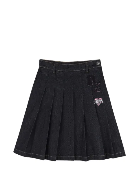 Dkny Kids 标贴百褶牛仔半身裙