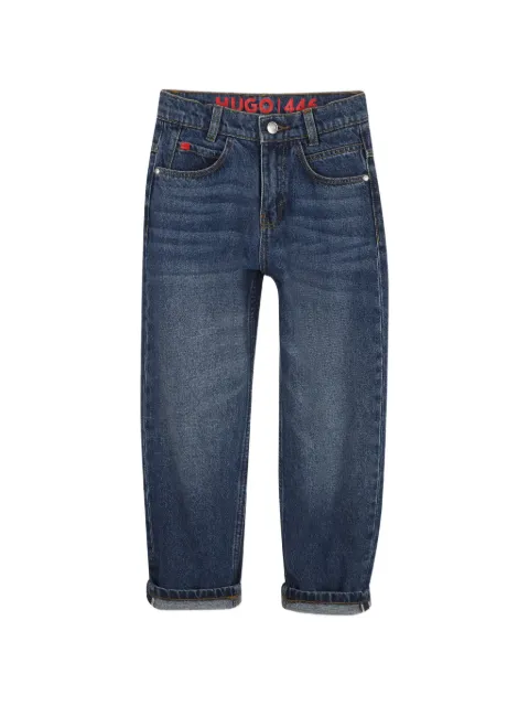 HUGO KIDS logo-patch jeans