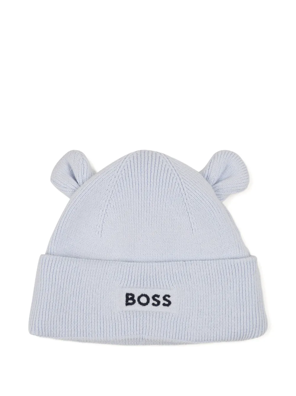 BOSS Kidswear Gebreide muts en laarzen Blauw
