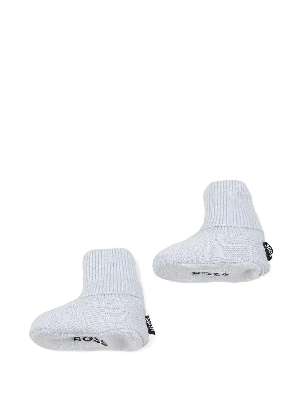 BOSS Kidswear Gebreide muts en laarzen Blauw