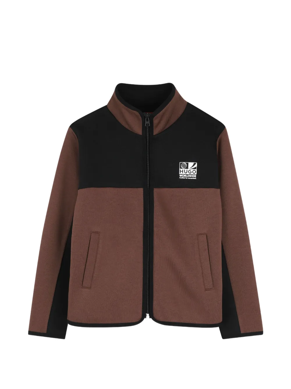 HUGO KIDS Felpa con applicazione - Marrone