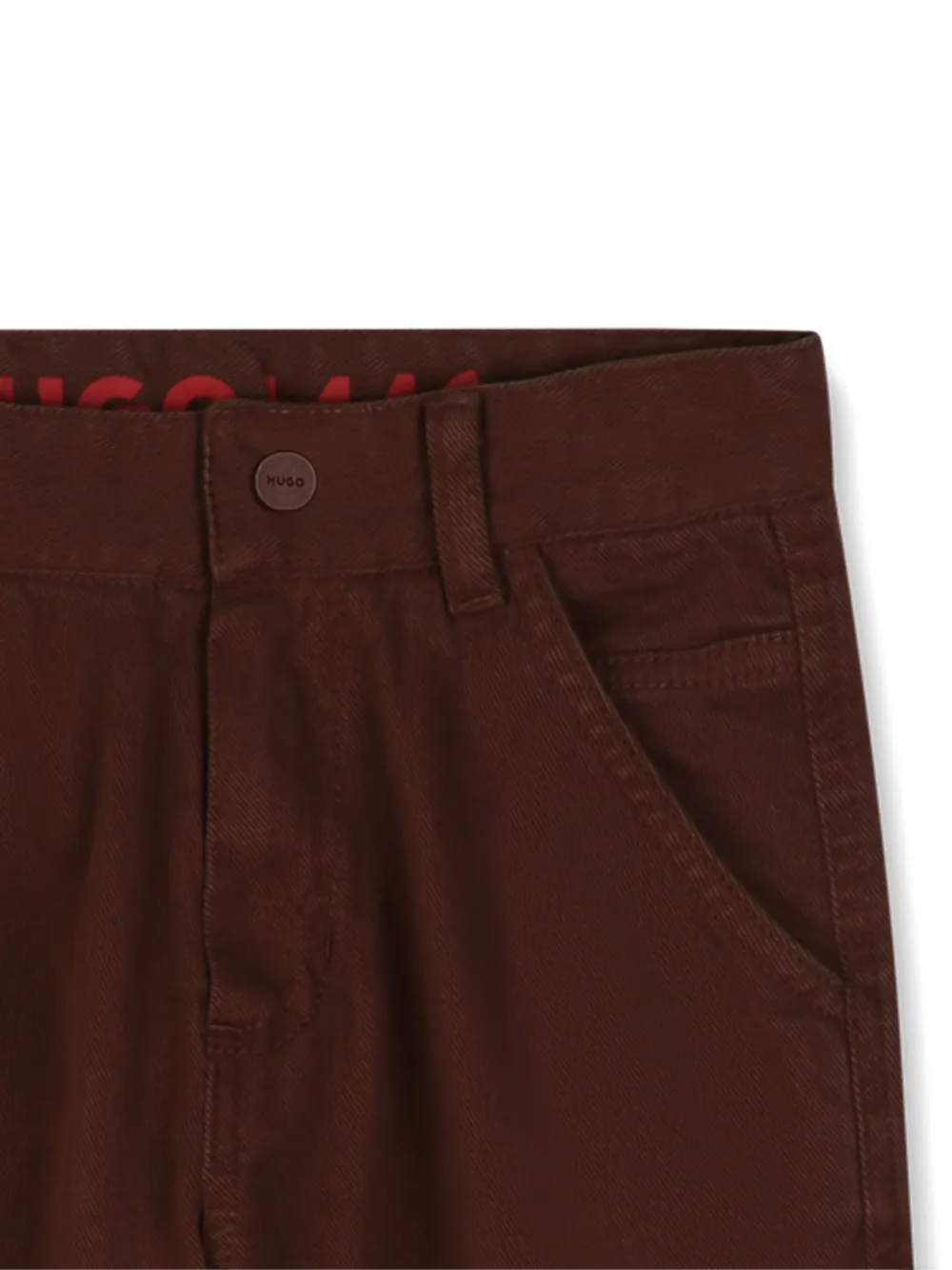 HUGO KIDS Broek met logopatch Bruin