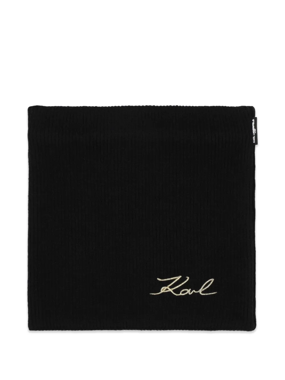 Karl Lagerfeld Kids Twee mutssen met geborduurd logo Zwart