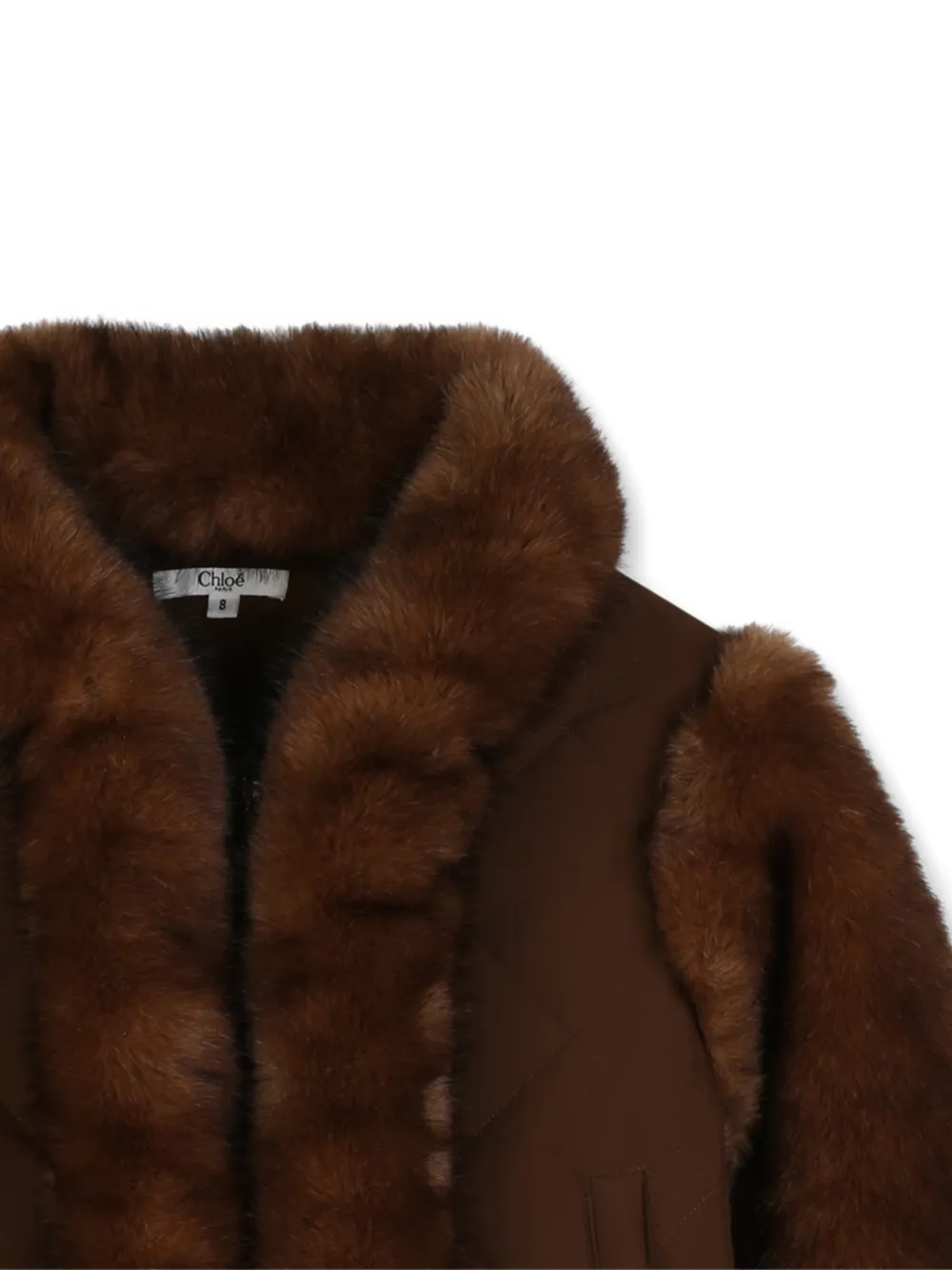 Chloé Kids Jack met afwerking van imitatiebont Bruin