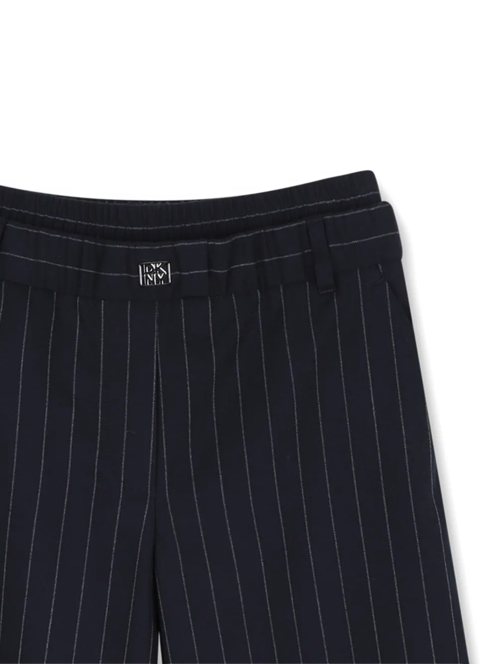 Dkny Kids Broek met wijde pijpen en krijtstreep Blauw