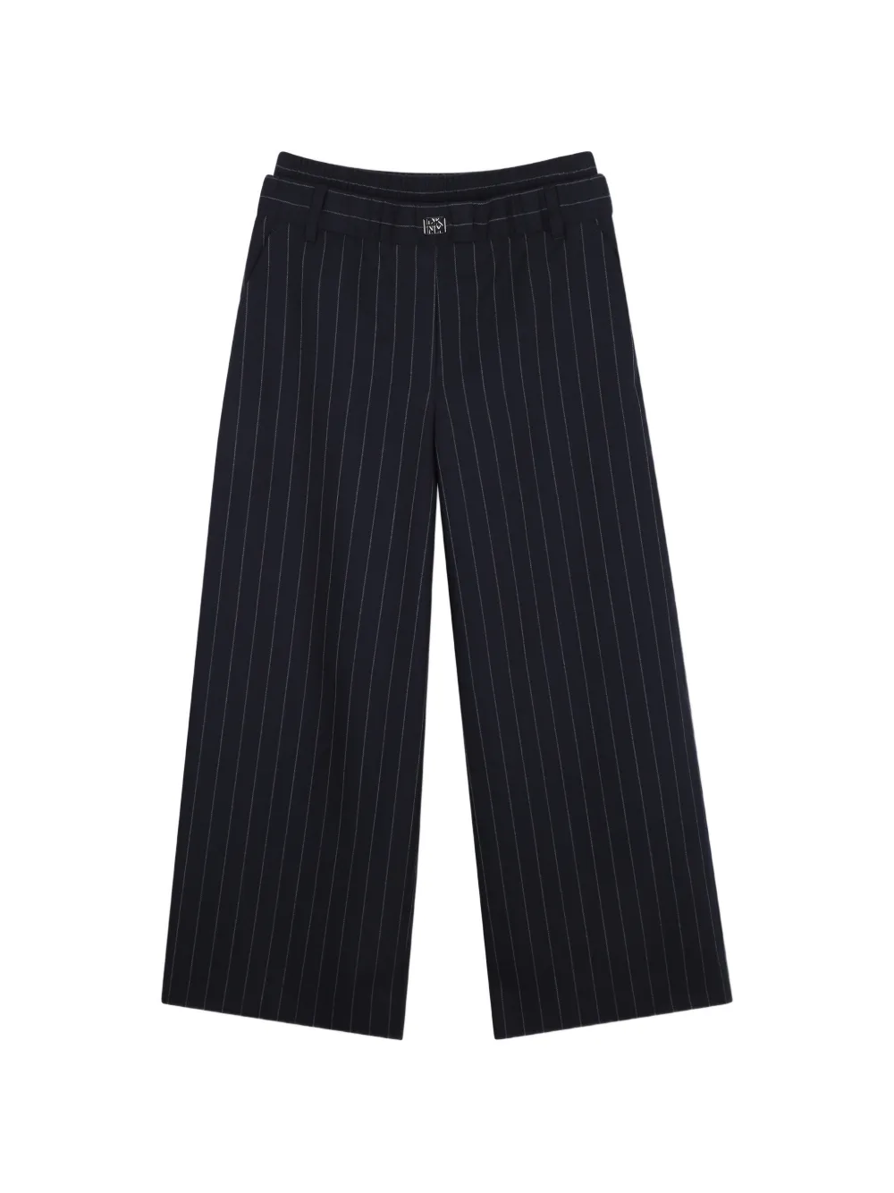 Dkny Kids Pantaloni gessati a gamba ampia - Blu