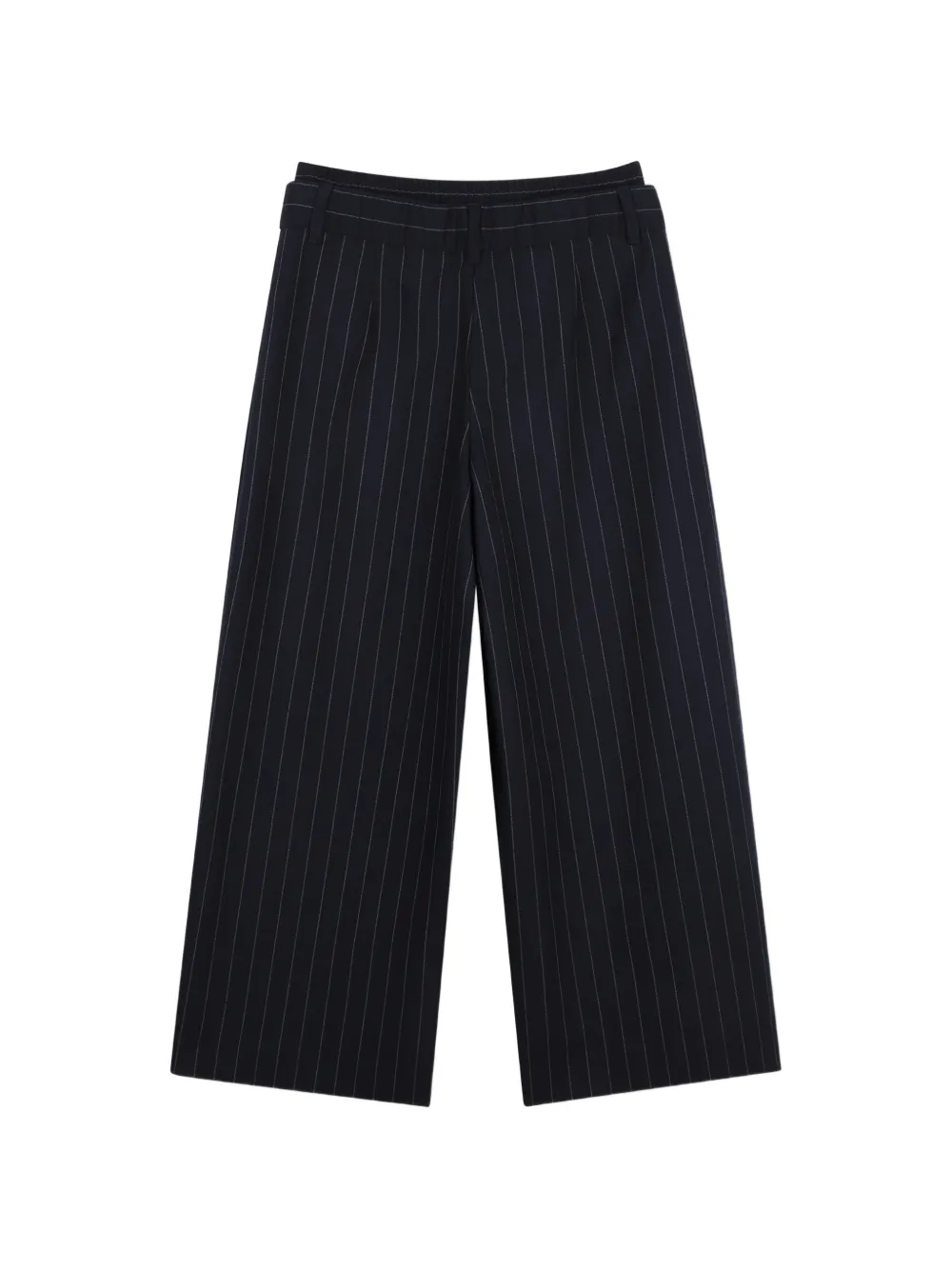 Dkny Kids Broek met wijde pijpen en krijtstreep Blauw