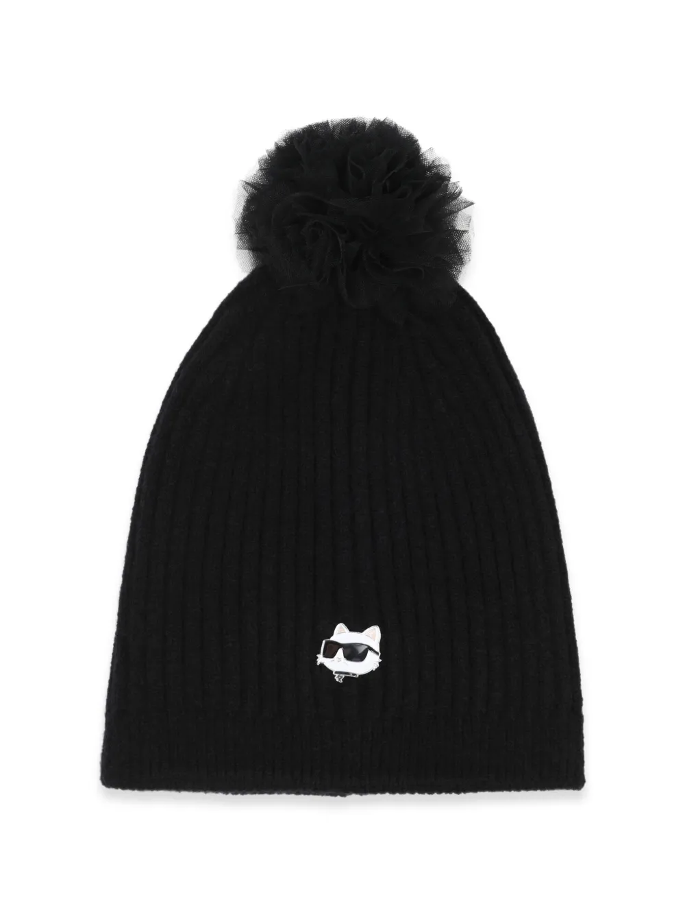 Karl Lagerfeld Kids Berretto con applicazione Choupette - Nero