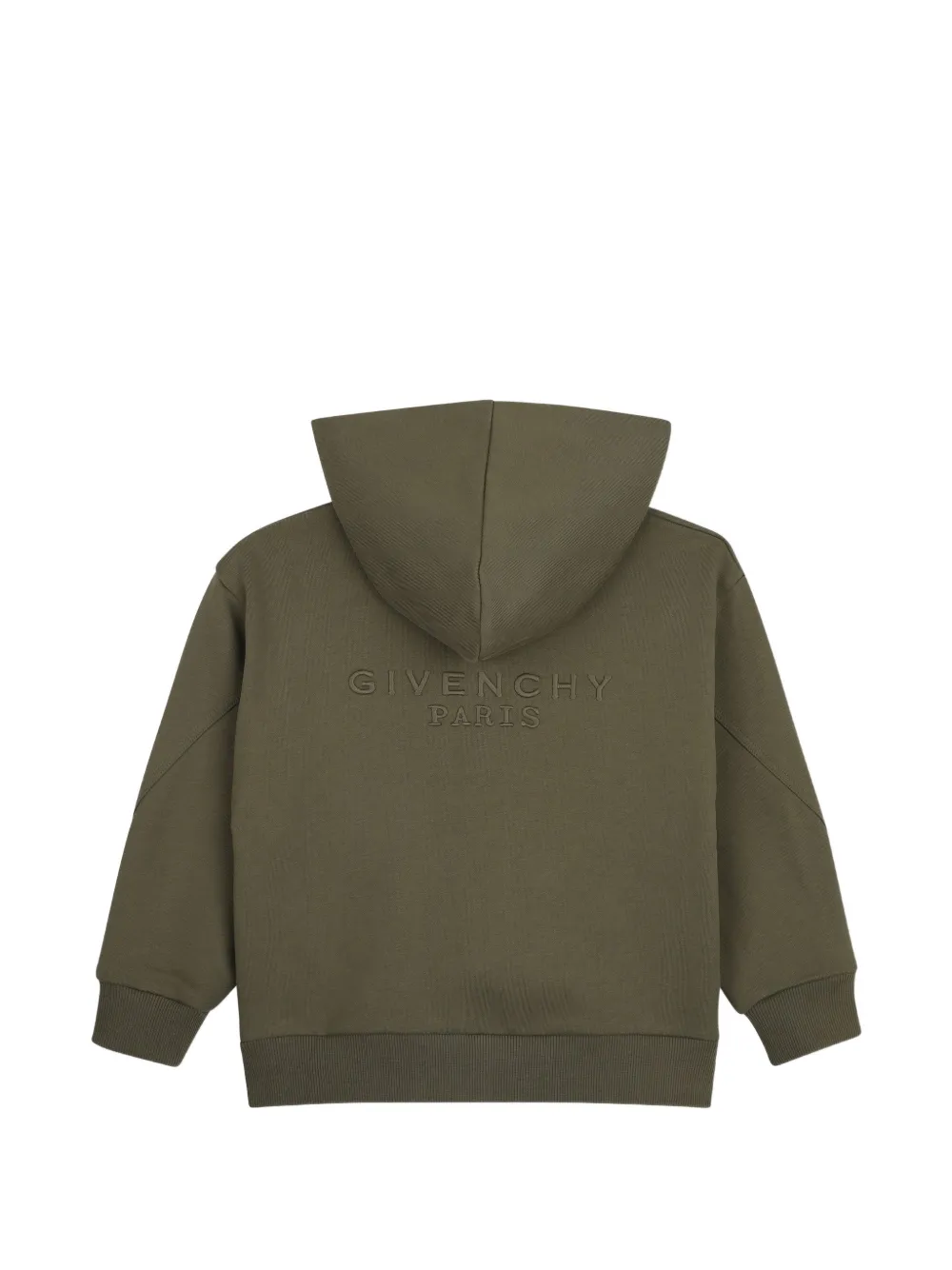 Givenchy Kids Hoodie met geborduurd logo en rits Groen