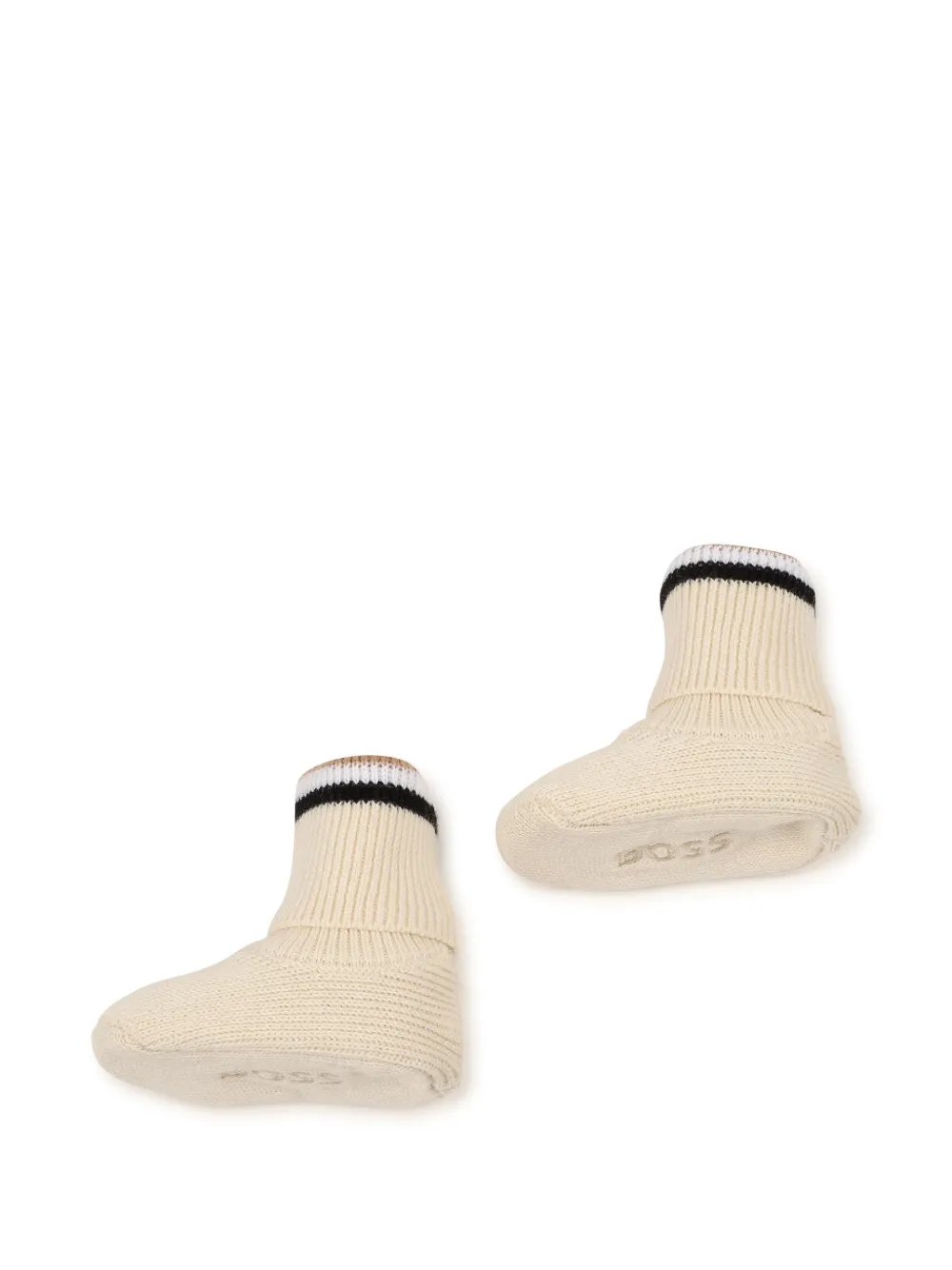 BOSS Kidswear Muts en laarzen met streep-detail Beige