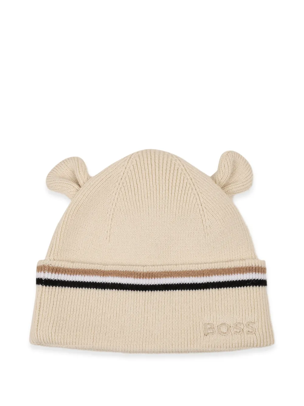 BOSS Kidswear Muts en laarzen met streep-detail Beige